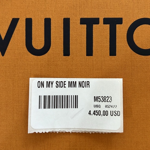 NWT Louis Vuitton ON MY SIDE MM Handbag Black Brown - Picture 12 of 13